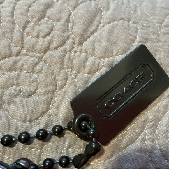 COACH Bronze Metallic Chocolate Brown Leather Shoulder Bag w Strap & Hangtag - Picture 9 of 14